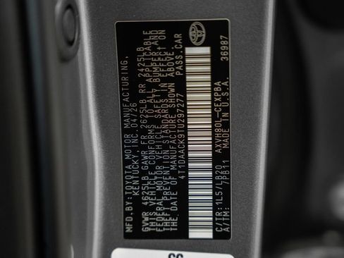 New 2026 Toyota Camry XSE FWD image 36