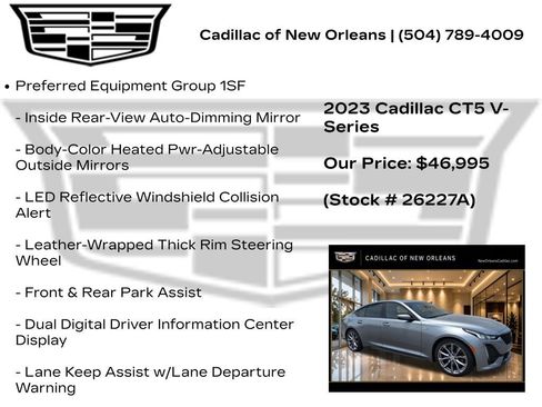 Certified 2023 Cadillac CT5 V w/ Premium Package RWD image 7