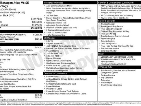 Used 2023 Volkswagen Atlas SE w/ Panoramic Sunroof Package image 3
