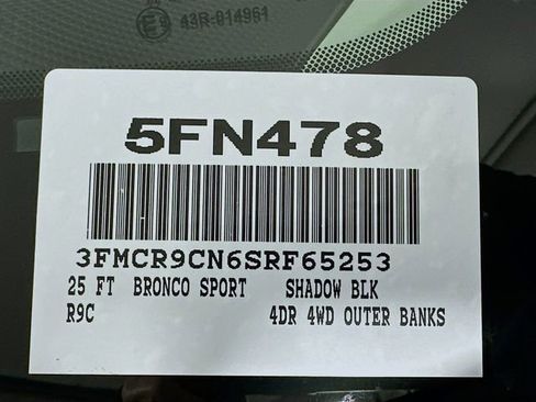 New 2025 Ford Bronco Sport Outer Banks w/ Sasquatch Outer Banks Package image 18