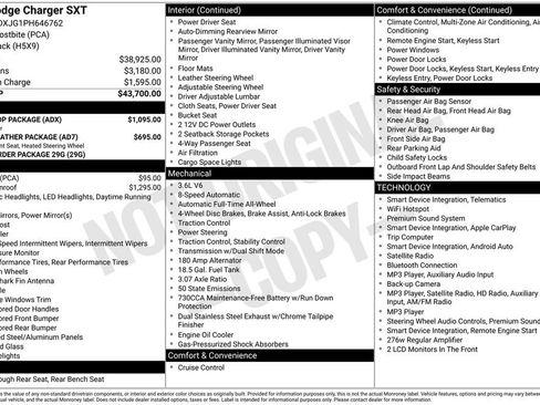 Used 2023 Dodge Charger SXT w/ Blacktop Package AWD/4WD image 35