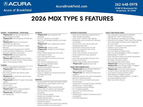 New 2026 Acura MDX Type S AWD/4WD image 4