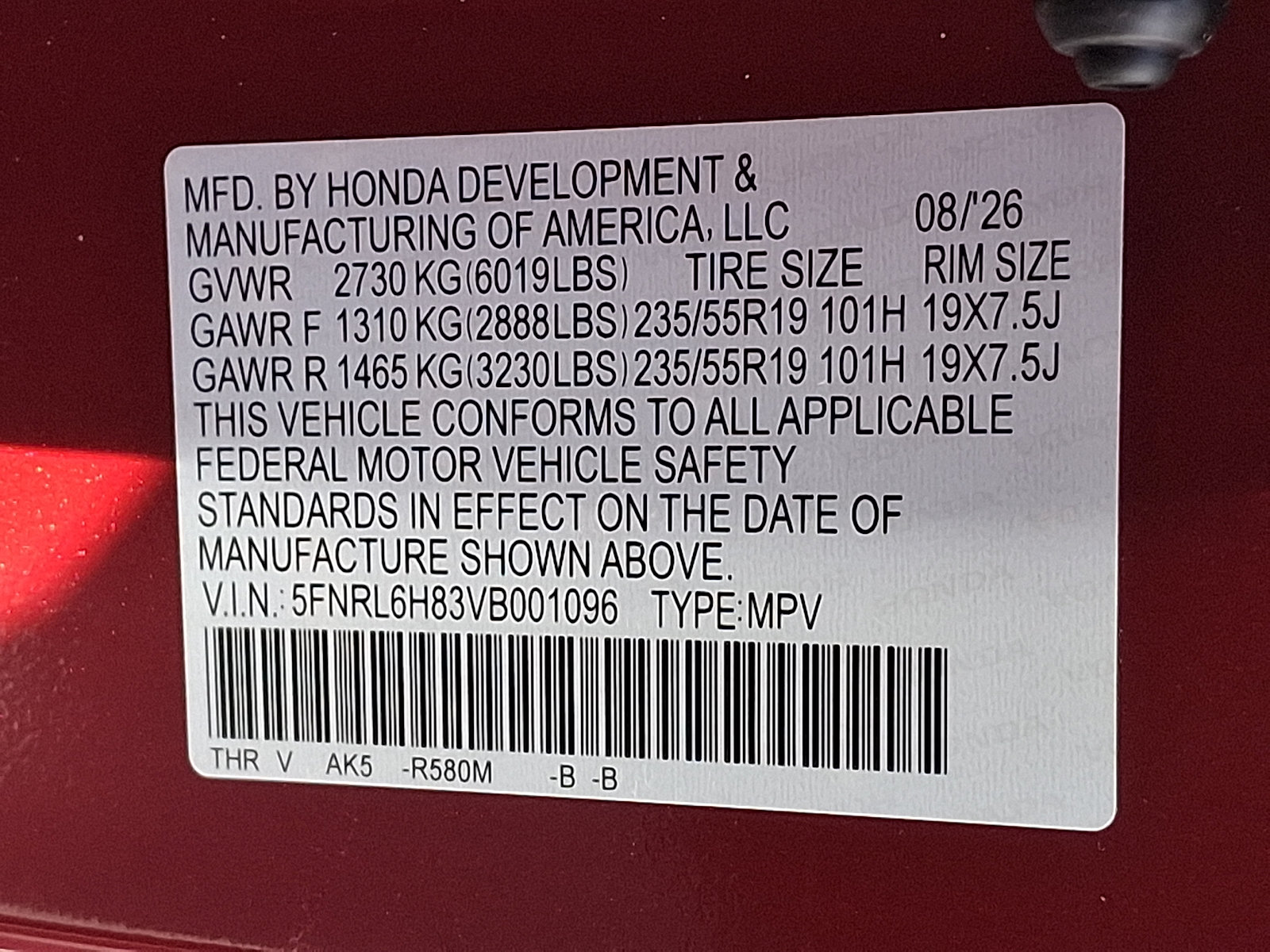 New 2027 Honda Odyssey Sport-L image 29
