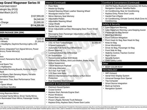 Used 2022 Jeep Grand Wagoneer Series III AWD/4WD image 52