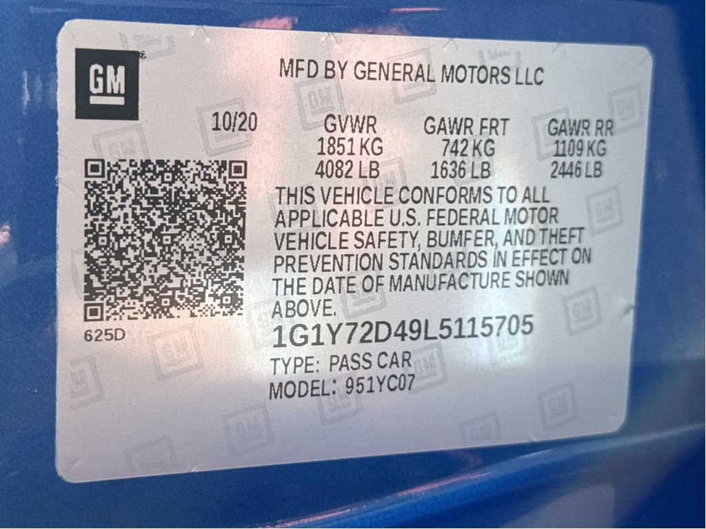 Used 2020 Chevrolet Corvette Stingray Preferred Cpe w/ 2LT Preferred Equipment Group RWD image 26