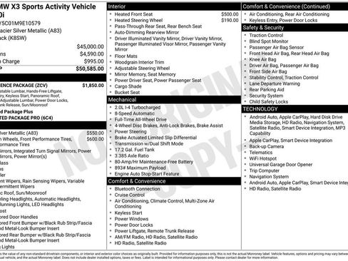 Used 2021 BMW X3 xDrive30i w/ Convenience Package image 53