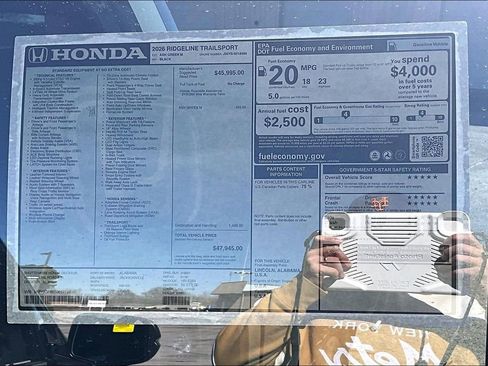 New 2026 Honda Ridgeline TrailSport image 14