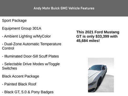 Used 2021 Ford Mustang GT w/ Equipment Group 301A RWD image 8
