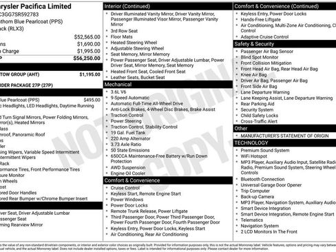 Used 2025 Chrysler Pacifica Limited w/ Trailer Tow Group AWD/4WD image 4