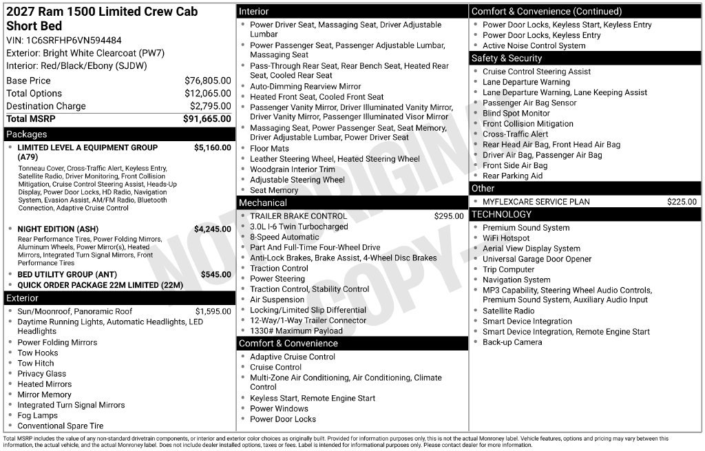 New 2027 RAM 1500 Limited AWD/4WD image 27