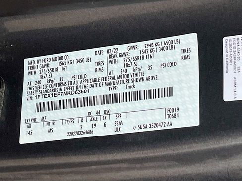 Used 2022 Ford F150 XLT w/ Equipment Group 302A High AWD/4WD image 28