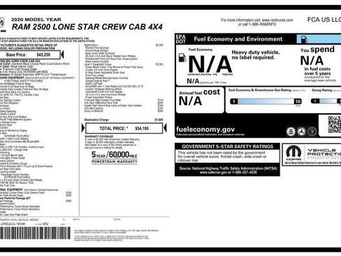 Used 2020 RAM 2500 Lone Star w/ Night Edition image 55