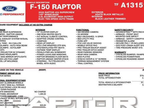 Used 2026 Ford F150 Raptor AWD/4WD image 10