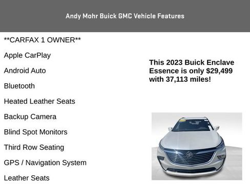 Used 2023 Buick Enclave Essence w/ Trailering Package, 5000 lbs. FWD image 4