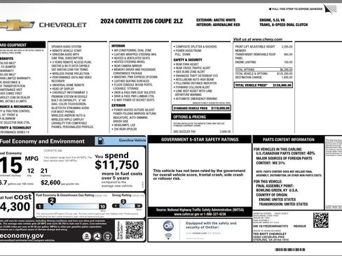 Used 2024 Chevrolet Corvette Z06 RWD image 23