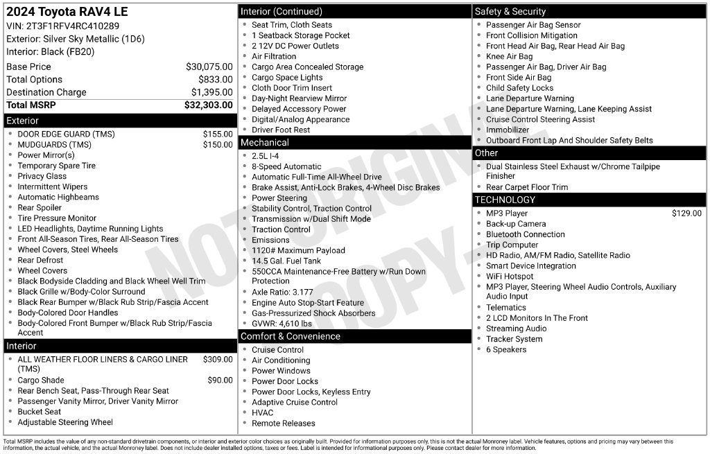 Certified 2024 Toyota RAV4 LE AWD/4WD image 33