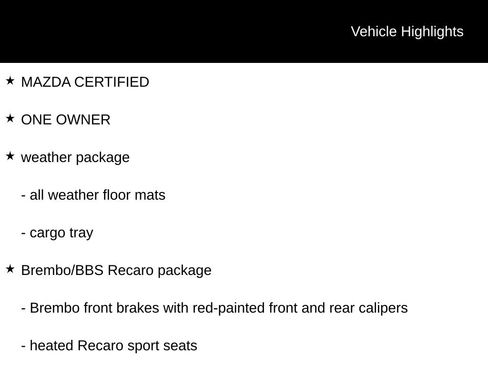 Used 2025 MAZDA MX-5 Miata Club w/ Brembo/BBS Recaro Package RWD image 2
