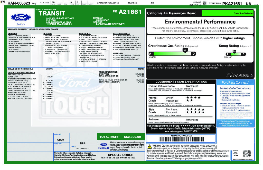 Used 2023 Ford Transit 350 XLT AWD/4WD image 2