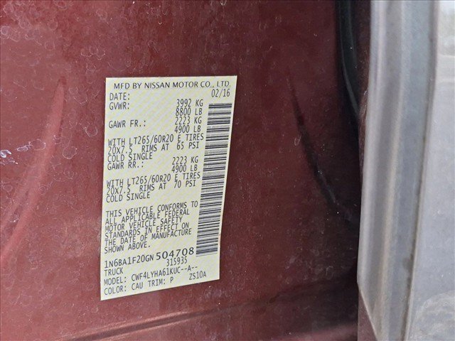 Used 2016 Nissan Titan Platinum Reserve RWD image 13
