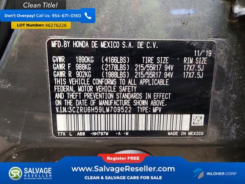Used 2020 Honda HR-V EX image 17
