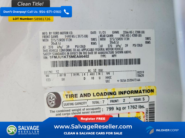 Used 2021 Ford Expedition Limited RWD image 17