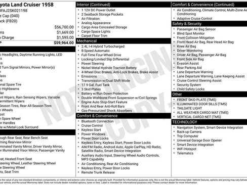 Used 2025 Toyota Land Cruiser 1958 AWD/4WD image 60