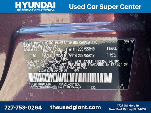 Used 2018 Toyota RAV4 Limited w/ Advanced Technology Package FWD image 14