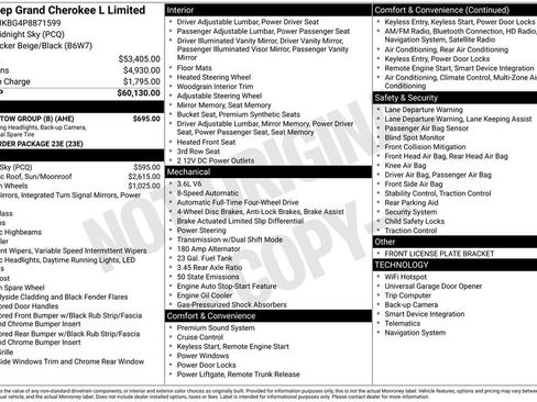 Used 2023 Jeep Grand Cherokee L Limited w/ Trailer Tow Group (B) image 33