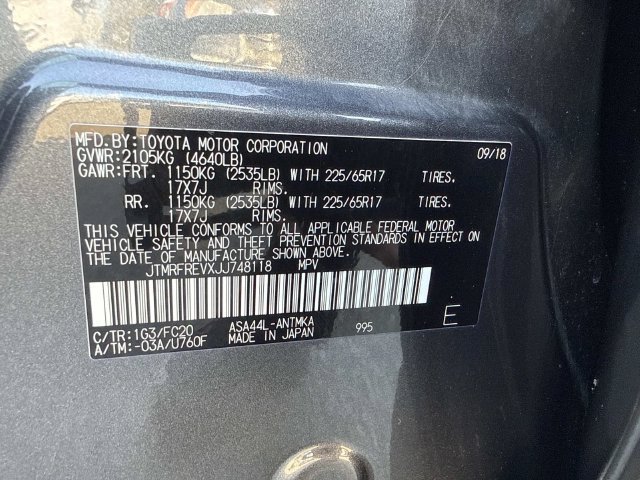 Used 2018 Toyota RAV4 XLE w/ Plus Extra Value Package AWD/4WD image 28