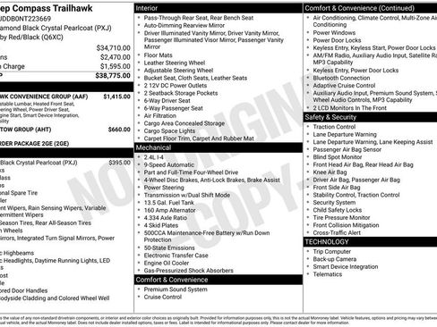 Used 2022 Jeep Compass Trailhawk w/ Trailhawk Convenience Group AWD/4WD image 30