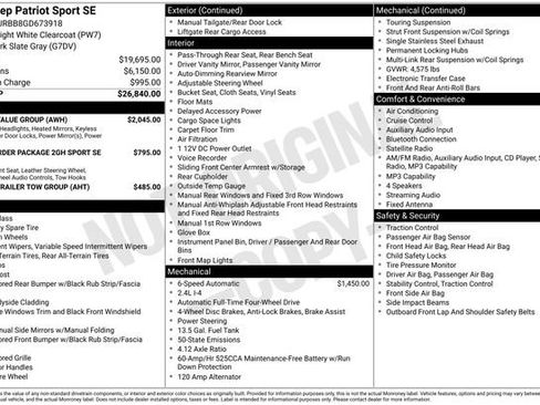 Used 2016 Jeep Patriot Sport w/ Power Value Group AWD/4WD image 2
