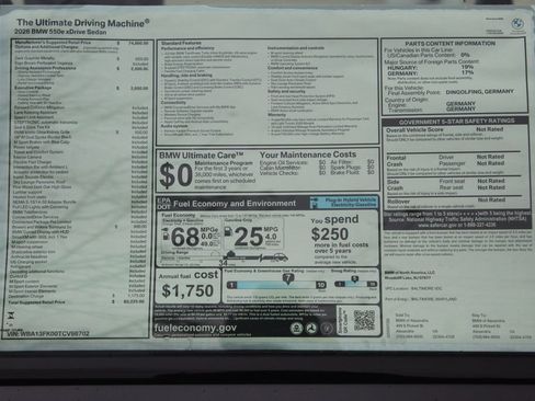 Used 2026 BMW 550e xDrive w/ Executive Package AWD/4WD image 2