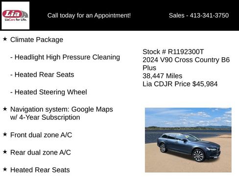 Used 2024 Volvo V90 B6 Cross Country Plus w/ Climate Package AWD/4WD image 5