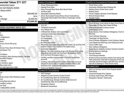 Used 2025 Chevrolet Tahoe Z71 image 11