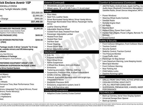 Used 2018 Buick Enclave Avenir w/ Avenir Technology Package image 34