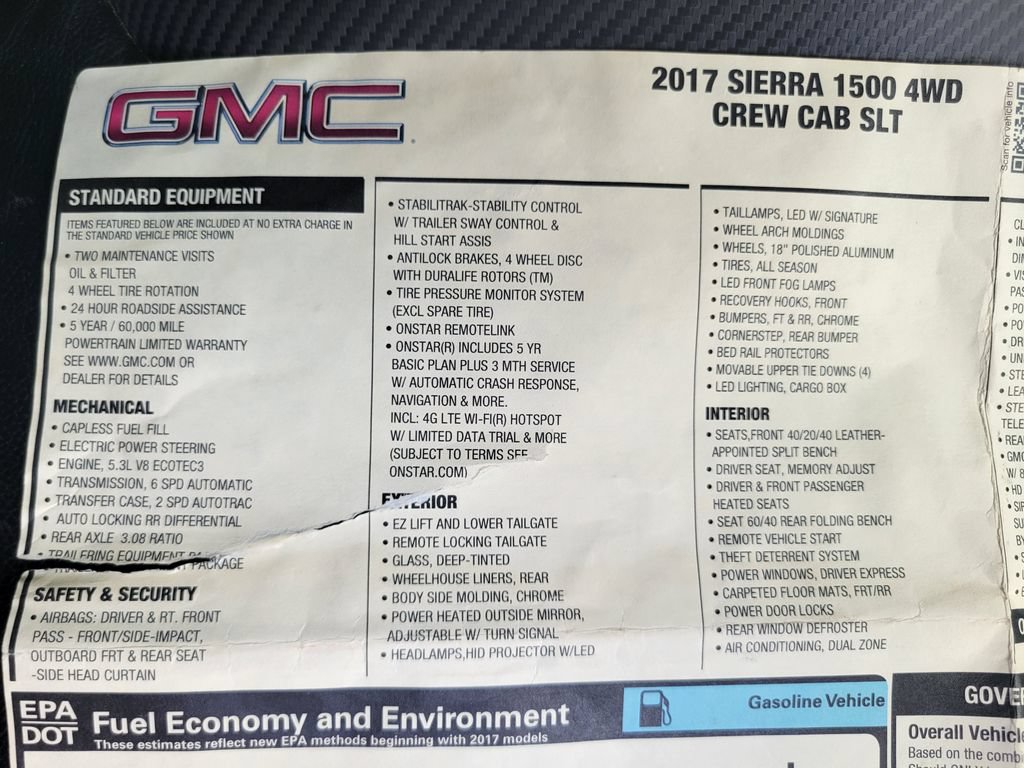 Used 2017 GMC Sierra 1500 SLT w/ All Terrain Package AWD/4WD image 42