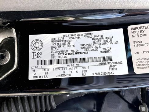 Used 2018 Ford F150 Lariat w/ Equipment Group 501A Mid image 30