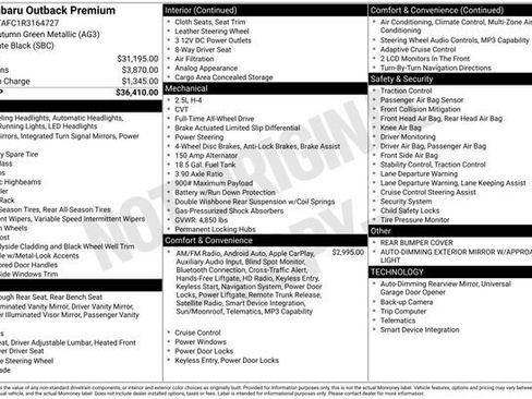 Certified 2024 Subaru Outback Premium AWD/4WD image 33