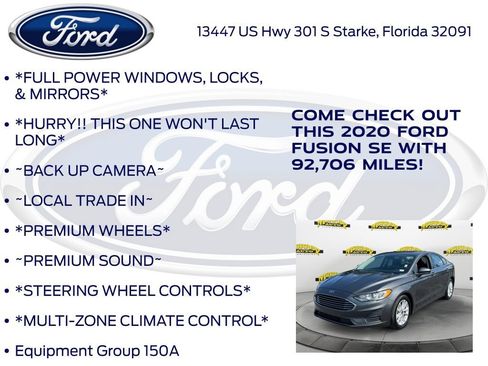 Certified 2020 Ford Fusion SE FWD image 12
