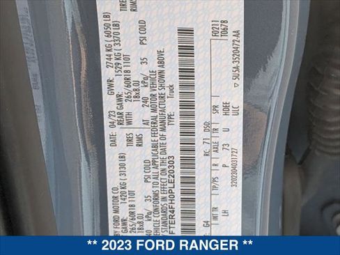 Used 2023 Ford Ranger XLT w/ Equipment Group 302A High AWD/4WD image 24