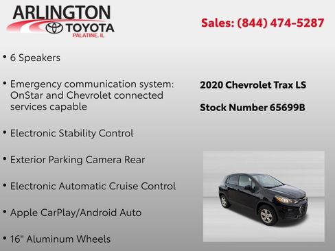 Used 2020 Chevrolet Trax LS w/ Tint and Cruise Package AWD/4WD image 2