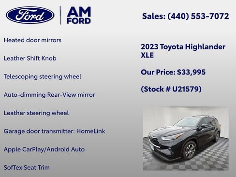 Used 2023 Toyota Highlander XLE AWD/4WD image 18
