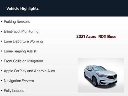 Used 2021 Acura RDX FWD w/ Technology Package image 64