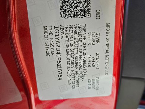 Certified 2023 Chevrolet Corvette Stingray Coupe w/ 1LT RWD image 21