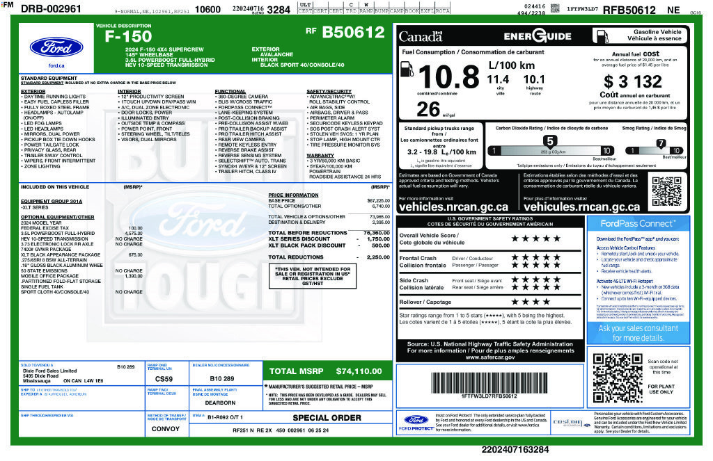Used 2024 Ford F150 XLT w/ Mobile Office Package AWD/4WD image 3