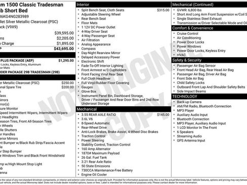 Used 2022 RAM 1500 Tradesman w/ Chrome Plus Package RWD image 44
