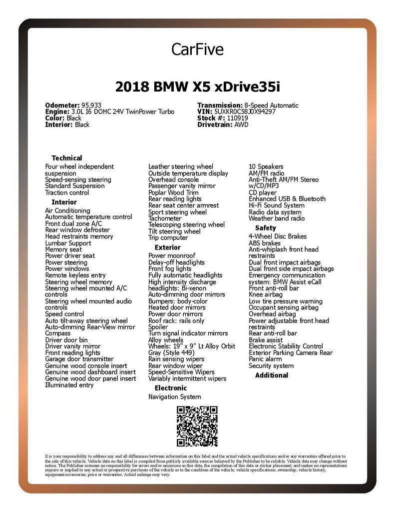 Used 2018 BMW X5 xDrive35i AWD/4WD image 28
