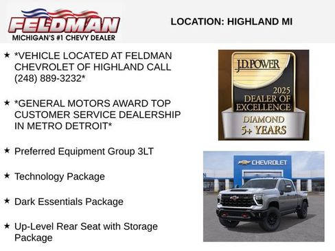New 2026 Chevrolet Silverado 2500 ZR2 w/ LPO, Dark Essentials Package AWD/4WD image 3