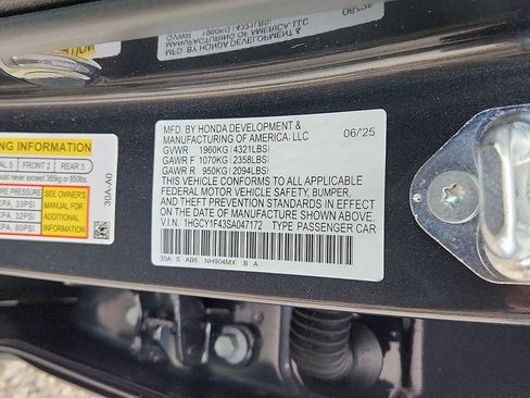 Certified 2025 Honda Accord SE image 15