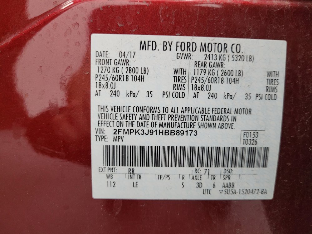 Used 2017 Ford Edge SEL w/ Equipment Group 201A FWD image 33